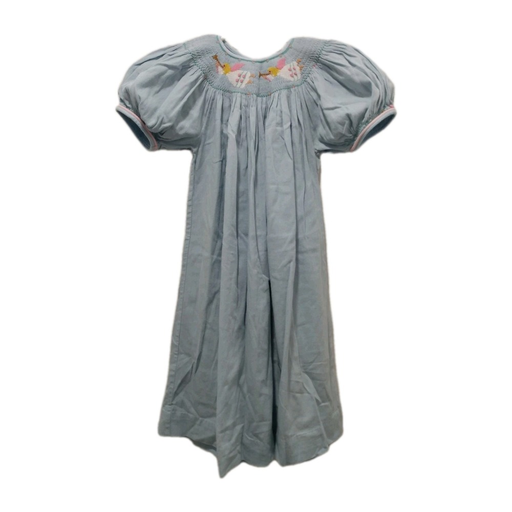Remember Nguyen Smocked Angel Bishop Dress Girls Size 6X